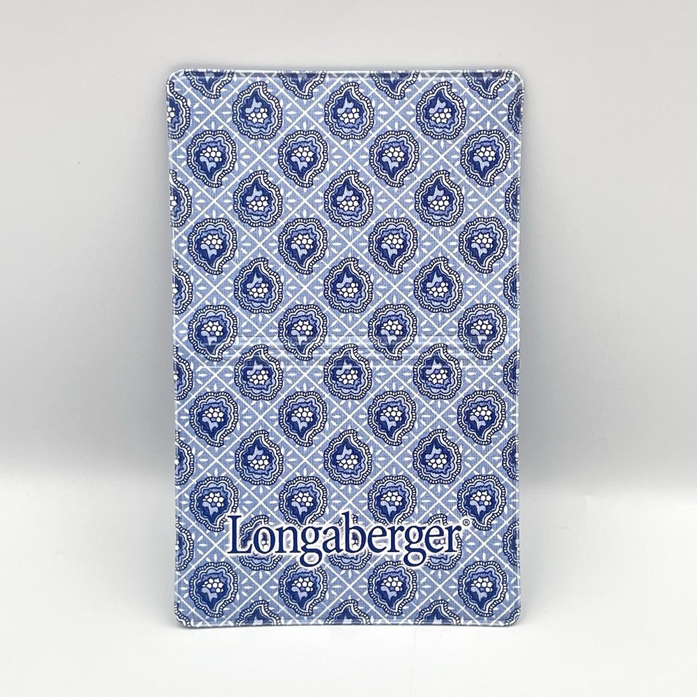 Longaberger Provincial Blue Notepad Holder Memo Pad Cover 7" x 4.25"